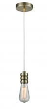  100AB-10W-5AB - Gatsby - 1 Light - 2 inch - Antique Brass - Cord hung - Mini Pendant