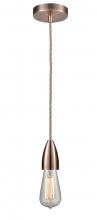  100AC-10RE-4AC - Fairchild - 1 Light - 2 inch - Antique Copper - Cord hung - Mini Pendant