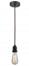  100BK-10BR-0BK - Whitney - 1 Light - 2 inch - Matte Black - Cord hung - Mini Pendant