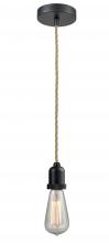  100BK-10RE-0BK - Whitney - 1 Light - 2 inch - Matte Black - Cord hung - Mini Pendant