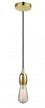  100GD-10BK-3GD - Chelsea - 1 Light - 2 inch - Gold - Cord hung - Mini Pendant