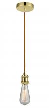  100GD-10CR-1GD - Edison - 1 Light - 2 inch - Gold - Cord hung - Mini Pendant