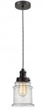  100OB-10BW-1H-OB-G184 - Edison - 1 Light - 8 inch - Oil Rubbed Bronze - Cord hung - Mini Pendant