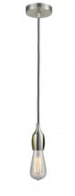  100SN-10GY-3SN - Chelsea - 1 Light - 2 inch - Satin Nickel - Cord hung - Mini Pendant