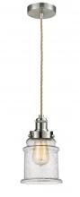  100SN-10RE-1H-SN-G184 - Edison - 1 Light - 8 inch - Satin Nickel - Cord hung - Mini Pendant