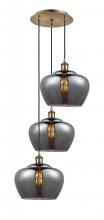 Innovations Lighting 113B-3P-AB-G93-L - Fenton - 3 Light - 18 inch - Antique Brass - Cord Hung - Multi Pendant