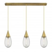  123-450-1P-BB-G450-6SCL - Malone - 3 Light - 38 inch - Brushed Brass - Linear Pendant