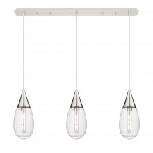  123-450-1P-PN-G450-6SCL - Malone - 3 Light - 38 inch - Polished Nickel - Linear Pendant