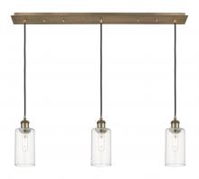  123B-3P-BB-G434-7CL - Crown Point - 3 Light - 37 inch - Brushed Brass - Linear Pendant