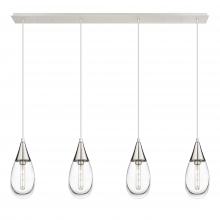  124-450-1P-PN-G450-6CL - Malone - 4 Light - 50 inch - Polished Nickel - Linear Pendant