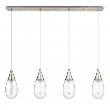  124-450-1P-SN-G450-6CL - Malone - 4 Light - 50 inch - Brushed Satin Nickel - Linear Pendant