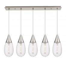  125-450-1P-SN-G450-6SCL - Malone - 5 Light - 38 inch - Brushed Satin Nickel - Linear Pendant