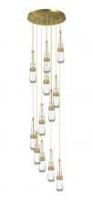  126-452-1P-BB-G452-4CL - Milan - 12 Light - 24 inch - Brushed Brass - Multi Pendant