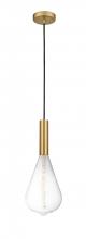  198-1P-SG-BB164LED - Edison - 1 Light - 7 inch - Satin Gold - Cord hung - Mini Pendant