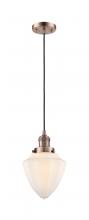  201C-AC-G661-7-LED - Bullet - 1 Light - 7 inch - Antique Copper - Cord hung - Mini Pendant