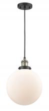  201C-BAB-G201-10-LED - Beacon - 1 Light - 10 inch - Black Antique Brass - Cord hung - Mini Pendant