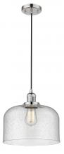  201C-PN-G74-L - Bell - 1 Light - 12 inch - Polished Nickel - Cord hung - Mini Pendant