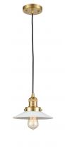 Innovations Lighting 201C-SG-G1-LED - Halophane - 1 Light - 9 inch - Satin Gold - Cord hung - Mini Pendant