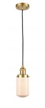 Innovations Lighting 201C-SG-G311-LED - Dover - 1 Light - 5 inch - Satin Gold - Cord hung - Mini Pendant