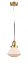 Innovations Lighting 201C-SG-G321-LED - Olean - 1 Light - 7 inch - Satin Gold - Cord hung - Mini Pendant