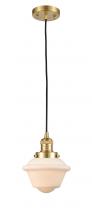 Innovations Lighting 201C-SG-G531-LED - Oxford - 1 Light - 7 inch - Satin Gold - Cord hung - Mini Pendant