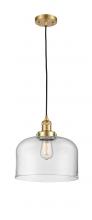 Innovations Lighting 201C-SG-G72-L-LED - Bell - 1 Light - 12 inch - Satin Gold - Cord hung - Mini Pendant