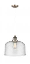  201CSW-AB-G74-L - Bell - 1 Light - 12 inch - Antique Brass - Cord hung - Mini Pendant