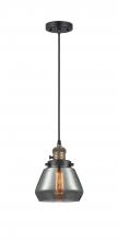  201CSW-BAB-G173-LED - Fulton - 1 Light - 7 inch - Black Antique Brass - Cord hung - Mini Pendant