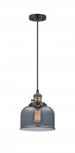  201CSW-BAB-G73-LED - Bell - 1 Light - 8 inch - Black Antique Brass - Cord hung - Mini Pendant