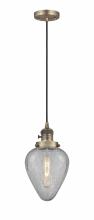  201CSW-BB-G165-LED - Geneseo - 1 Light - 7 inch - Brushed Brass - Cord hung - Mini Pendant