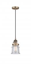  201CSW-BB-G184S - Canton - 1 Light - 5 inch - Brushed Brass - Cord hung - Mini Pendant