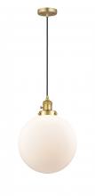 Innovations Lighting 201CSW-SG-G201-12-LED - Beacon - 1 Light - 12 inch - Satin Gold - Cord hung - Mini Pendant