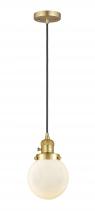 Innovations Lighting 201CSW-SG-G201-6-LED - Beacon - 1 Light - 6 inch - Satin Gold - Cord hung - Mini Pendant