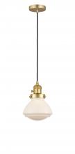 Innovations Lighting 201CSW-SG-G321-LED - Olean - 1 Light - 7 inch - Satin Gold - Cord hung - Mini Pendant