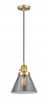 Innovations Lighting 201CSW-SG-G43-LED - Cone - 1 Light - 8 inch - Satin Gold - Cord hung - Mini Pendant