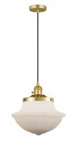  201CSW-SG-G541 - Oxford - 1 Light - 12 inch - Satin Gold - Cord hung - Mini Pendant