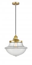  201CSW-SG-G542 - Oxford - 1 Light - 12 inch - Satin Gold - Cord hung - Mini Pendant