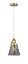 Innovations Lighting 201CSW-SG-G63-LED - Cone - 1 Light - 6 inch - Satin Gold - Cord hung - Mini Pendant