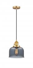 Innovations Lighting 201CSW-SG-G73-LED - Bell - 1 Light - 8 inch - Satin Gold - Cord hung - Mini Pendant