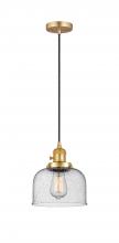  201CSW-SG-G74 - Bell - 1 Light - 8 inch - Satin Gold - Cord hung - Mini Pendant