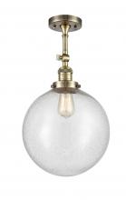  201F-AB-G204-12 - Beacon - 1 Light - 12 inch - Antique Brass - Semi-Flush Mount