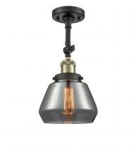  201F-BAB-G173-LED - Fulton - 1 Light - 7 inch - Black Antique Brass - Semi-Flush Mount