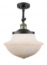  201F-BAB-G541-LED - Oxford - 1 Light - 12 inch - Black Antique Brass - Semi-Flush Mount