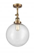  201F-BB-G204-12 - Beacon - 1 Light - 12 inch - Brushed Brass - Semi-Flush Mount