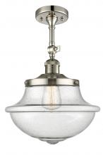  201F-PN-G544 - Oxford - 1 Light - 12 inch - Polished Nickel - Semi-Flush Mount