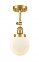  201F-SG-G201-6-LED - Beacon - 1 Light - 6 inch - Satin Gold - Semi-Flush Mount