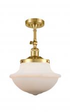  201F-SG-G541 - Oxford - 1 Light - 12 inch - Satin Gold - Semi-Flush Mount