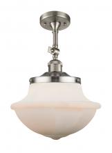  201F-SN-G541 - Oxford - 1 Light - 12 inch - Brushed Satin Nickel - Semi-Flush Mount