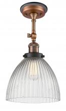  201FBP-ACBK-G222 - Seneca Falls - 1 Light - 10 inch - Antique Copper - Semi-Flush Mount