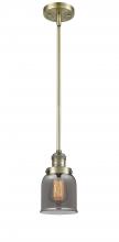  201S-AB-G53-LED - Bell - 1 Light - 5 inch - Antique Brass - Stem Hung - Mini Pendant